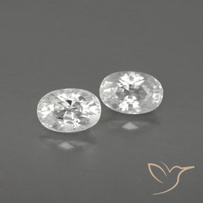 1.88ctw Natural Blanco Circón, Ovalada, VVS-VS