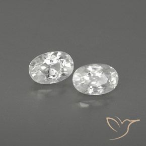 Gemas de Circón Blanco natural de 1.88 ct, Ovalada, VVS-VS