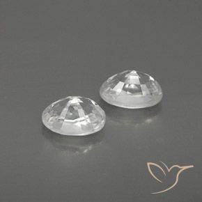 Gemas de Circón Blanco natural de 1.88 ct, Ovalada, VVS-VS