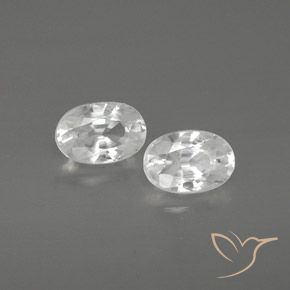 Gemas de Circón Blanco natural de 1.64 ct, Ovalada, VVS-VS