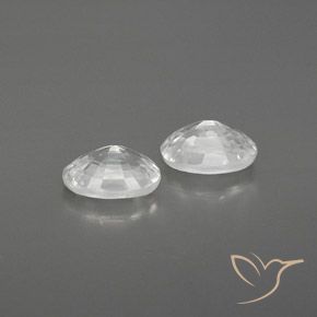 Gemas de Circón Blanco natural de 1.64 ct, Ovalada, VVS-VS