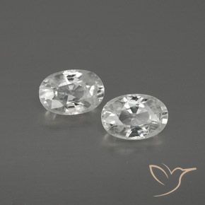 Gemas de Circón Blanco natural de 1.67 ct, Ovalada, VVS-VS