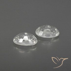 Gemas de Circón Blanco natural de 1.67 ct, Ovalada, VVS-VS