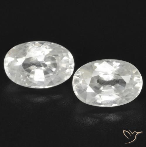 1.83ctw Natural Blanco Circón, Ovalada, VS