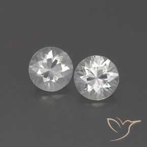 1.83ctw Natural Blanco Circón, Redondo, VVS-VS