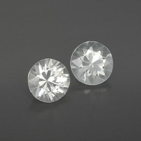 Gemas de circón blanco natural de 1,86 ct, corte redondo, VVS-VS