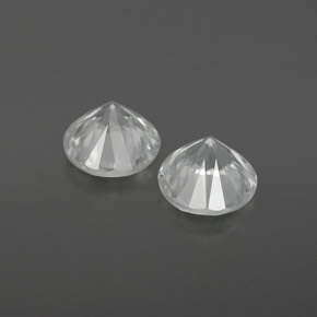 Gemas de circón blanco natural de 1,86 ct, corte redondo, VVS-VS