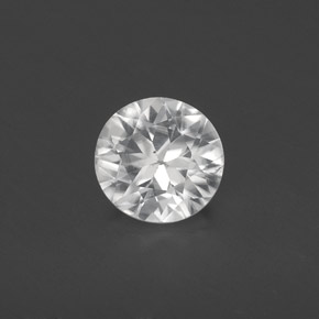 Circón Blanco natural de 0.81 ct, Corte Redondo, VVS-VS