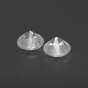 Gemas de circón blanco natural de 1,75 ct, corte redondo, VS