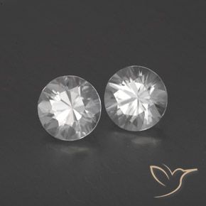 Gemas de Circón Blanco natural de 1.95 ct, Redondo, VVS