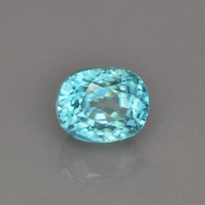 Circón Azul natural de 4.15 ct, Corte Óvalo, VVS-VS
