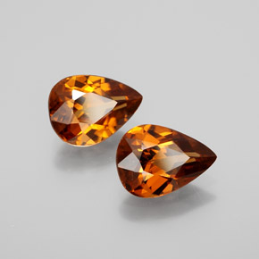 Gemas de Circón Naranja natural de 3.21 ct, En forma de pera, VVS