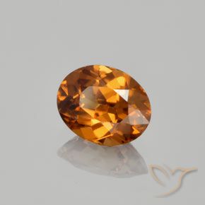 Circón Marrón medio natural de 1.35 ct, Ovalada, VVS