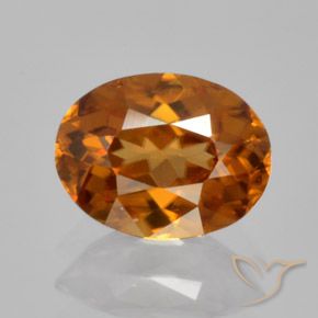 1.77ct Natural Naranja oscuro medio Circón, Ovalada, VVS