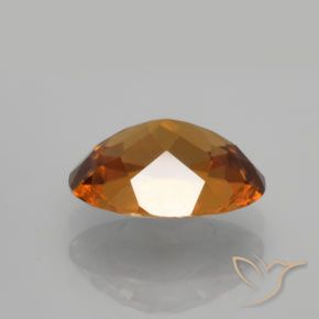 Circón Naranja oscuro medio natural de 1.77 ct, Ovalada, VVS