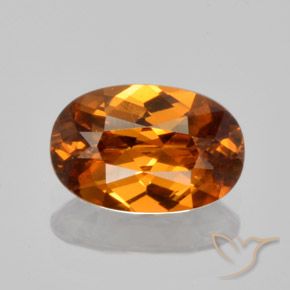 1.67ct Natural Naranja marrón intenso Circón, Ovalada, VVS-VS