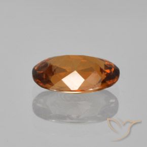 Circón Naranja marrón intenso natural de 1.67 ct, Ovalada, VVS-VS