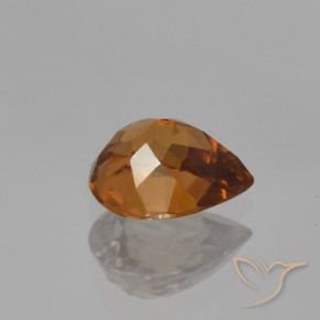 Circón Naranja oscuro medio natural de 1.79 ct, En forma de pera, VVS-VS
