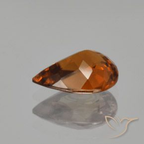 Circón Naranja marrón intenso natural de 1.73 ct, En forma de pera, VVS