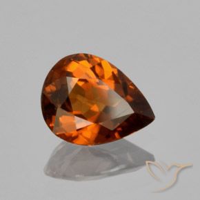 Circón Naranja marrón intenso natural de 1.43 ct, En forma de pera, VVS