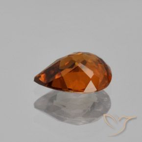 Circón Naranja marrón intenso natural de 1.43 ct, En forma de pera, VVS