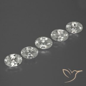 3.01ctw Natural Blanco Circón, Ovalada, VVS-VS