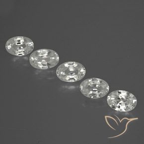 Gemas de Circón Blanco natural de 3.01 ct, Ovalada, VVS-VS