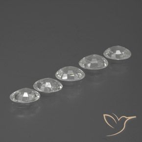 Gemas de Circón Blanco natural de 3.01 ct, Ovalada, VVS-VS