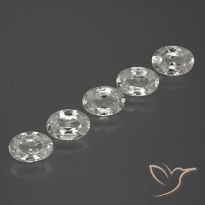 2.98ctw Natural Blanco Circón, Ovalada, VVS-VS