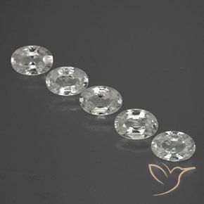 Gemas de Circón Blanco natural de 2.98 ct, Ovalada, VVS-VS