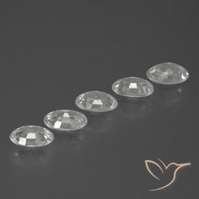 Gemas de Circón Blanco natural de 2.98 ct, Ovalada, VVS-VS