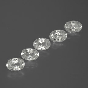 Gemas de circón blanco natural de  ct, corte óvalo, VVS-VS