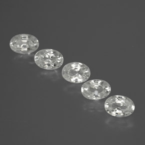 Gemas de circón blanco natural de  ct, corte óvalo, VVS-VS