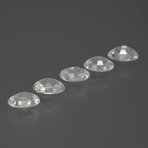 Gemas de circón blanco natural de  ct, corte óvalo, VVS-VS