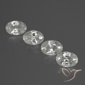 Gemas de Circón Blanco natural de 2.76 ct, Ovalada, VVS-VS