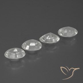 Gemas de Circón Blanco natural de 2.76 ct, Ovalada, VVS-VS