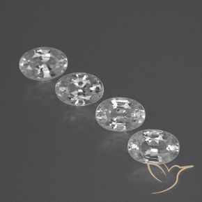 Gemas de Circón Blanco natural de 2.91 ct, Ovalada, VVS-VS