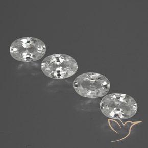 Gemas de Circón Blanco natural de 2.58 ct, Ovalada, VVS-VS