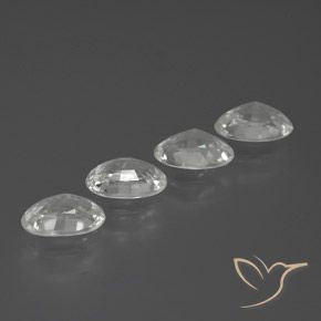 Gemas de Circón Blanco natural de 2.58 ct, Ovalada, VVS-VS