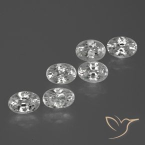 3.77ctw Natural Blanco Circón, Ovalada, VVS-VS