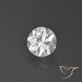 Circón Blanco natural de 1.60 ct, Redondo, VVS