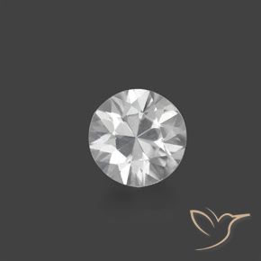 Circón Blanco natural de 1.55 ct, Redondo, VVS-VS
