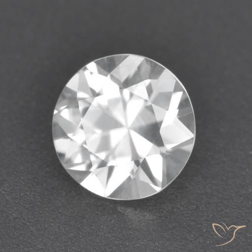 Circón Blanco natural de 1.61 ct, Redondo, VVS-VS