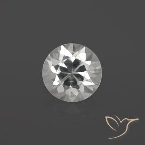 1.73ct Natural Blanco Circón, Redondo, VS