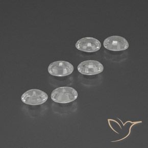 Gemas de Circón Blanco natural de 6.68 ct, Ovalada, VS