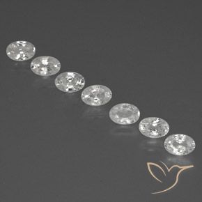 Gemas de Circón Blanco natural de 4.96 ct, Ovalada, VS-SI