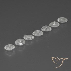 Gemas de Circón Blanco natural de 4.96 ct, Ovalada, VS-SI