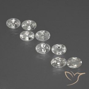 Gemas de Circón Blanco natural de 11.16 ct, Ovalada, VS-SI