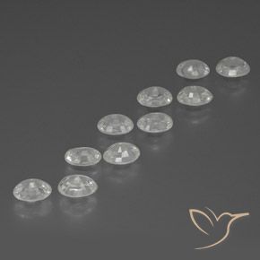Gemas de Circón Blanco natural de 12.89 ct, Ovalada, VS