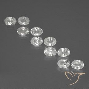 Gemas de Circón Blanco natural de 11.60 ct, Ovalada, VS